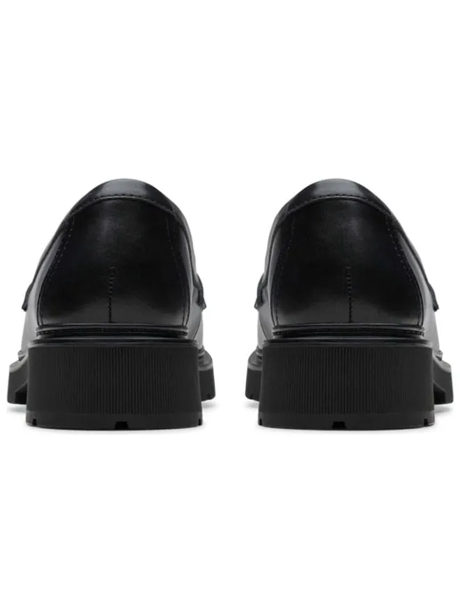 Clarks Halbschuhe^Leder-Mokassins in Schwarz