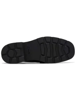 Clarks Halbschuhe^Leder-Mokassins in Schwarz