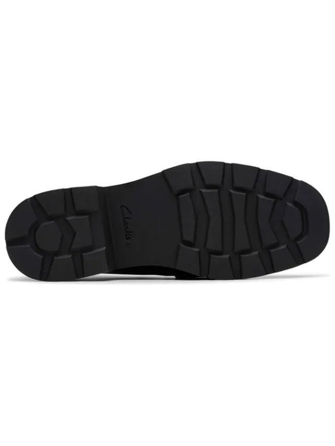 Clarks Halbschuhe^Leder-Mokassins in Schwarz