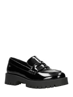 Wojas Halbschuhe^Leder-Mokassins in Schwarz