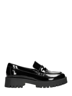Wojas Halbschuhe^Leder-Mokassins in Schwarz