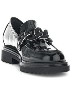 Leder-Mokassins in Schwarz><noscript><img width=