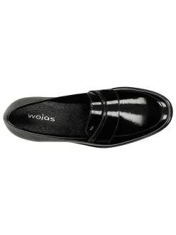 Leder-Mokassins in Schwarz><noscript><img width=