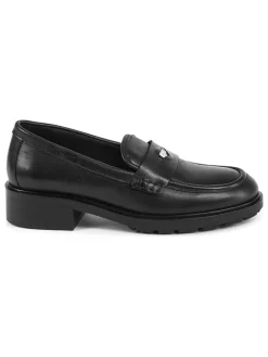 Leder-Mokassins in Schwarz>Tommy Hilfiger Shoes Discount