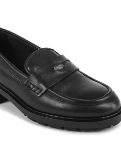 Leder-Mokassins in Schwarz><noscript><img width=