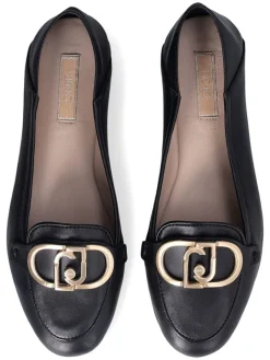 Leder-Mokassins in Schwarz><noscript><img width=