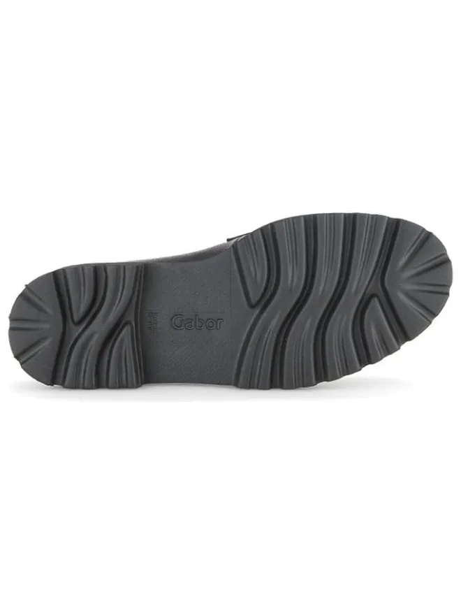 Gabor Halbschuhe^Leder-Mokassins in Schwarz