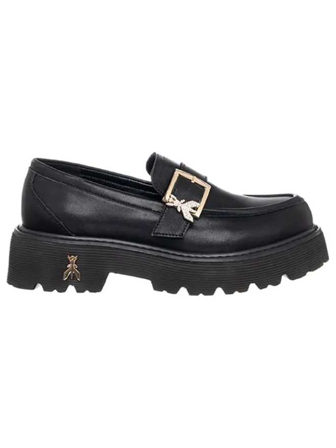 Patrizia Pepe Halbschuhe^Leder-Mokassins in Schwarz