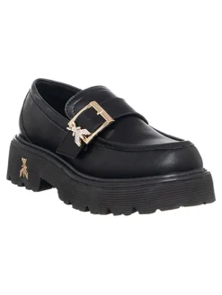 Patrizia Pepe Halbschuhe^Leder-Mokassins in Schwarz