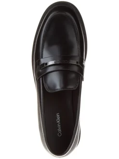 Leder-Mokassins in Schwarz><noscript><img width=