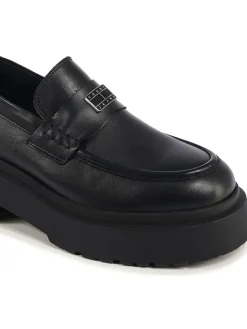 Leder-Mokassins in Schwarz><noscript><img width=