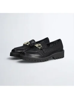 Liu Jo Halbschuhe^Leder-Mokassins in Schwarz