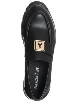Leder-Mokassins in Schwarz><noscript><img width=