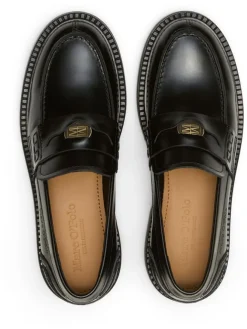 Marc O'Polo Shoes Halbschuhe^Leder-Mokassins in Schwarz