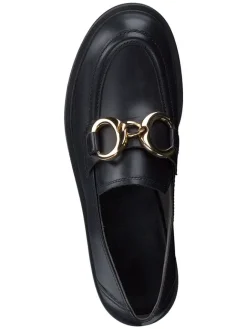 Leder-Mokassins in Schwarz><noscript><img width=