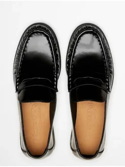 Marc O'Polo Shoes Halbschuhe^Leder-Mokassins in Schwarz