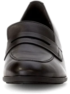 Leder-Mokassins in Schwarz><noscript><img width=