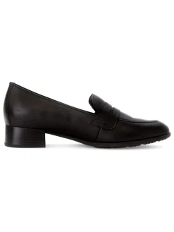 Leder-Mokassins in Schwarz><noscript><img width=