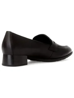 Leder-Mokassins in Schwarz><noscript><img width=