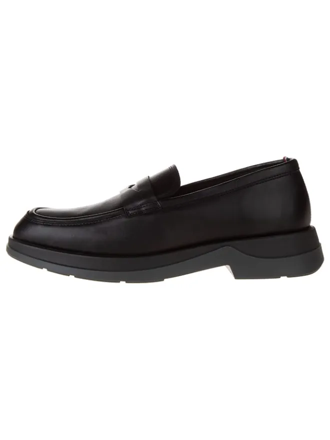 Leder-Mokassins in Schwarz>Tommy Hilfiger Shoes