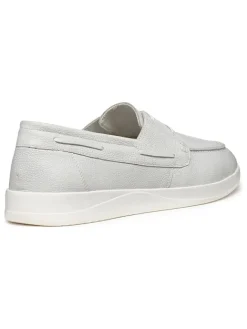 Leder-Mokassins in Weiß><noscript><img width=