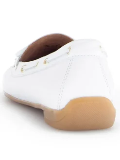 Gabor Halbschuhe^Leder-Mokassins in Weiß
