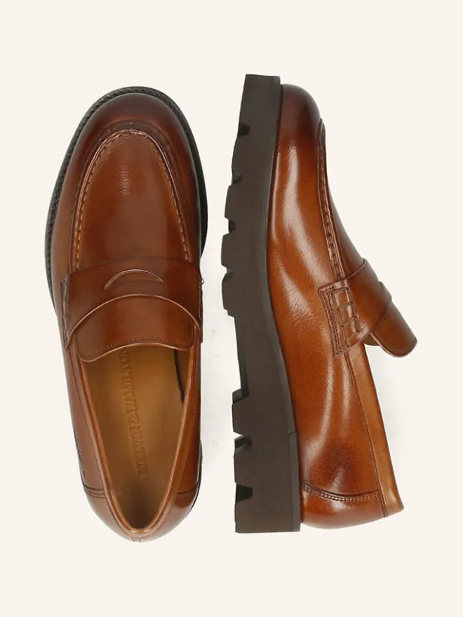Leder-Mokassins "Jade 6" in Hellbraun>MELVIN & HAMILTON Online