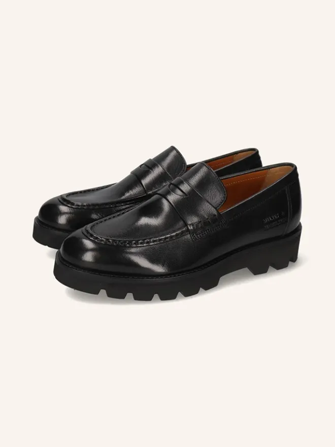 MELVIN & HAMILTON Halbschuhe^Leder-Mokassins "Jade 6" in Schwarz