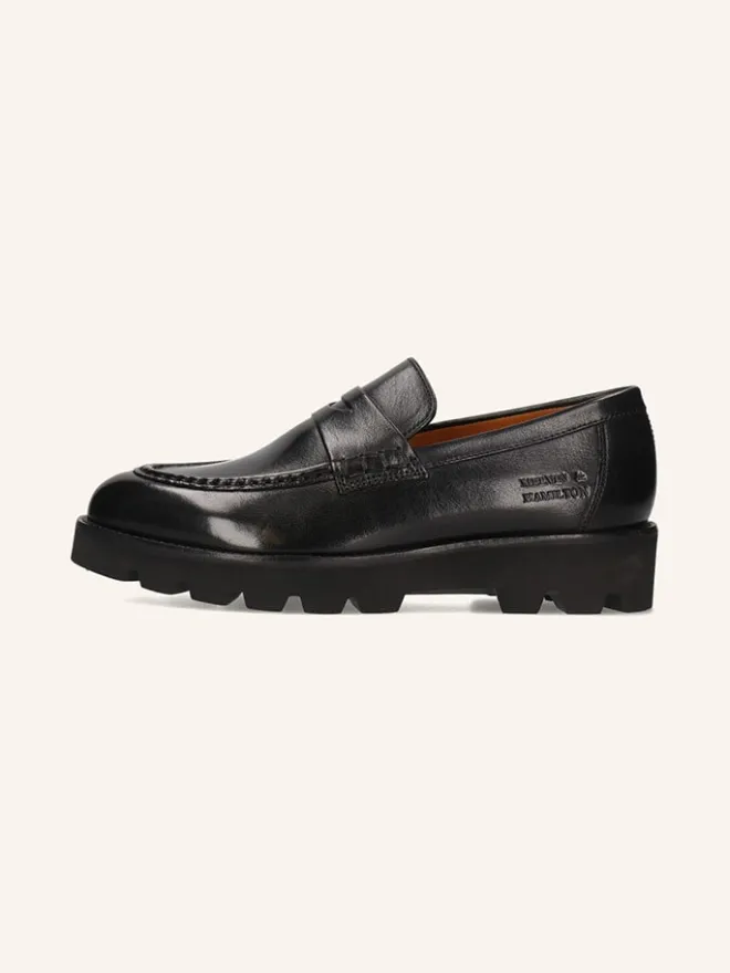 MELVIN & HAMILTON Halbschuhe^Leder-Mokassins "Jade 6" in Schwarz
