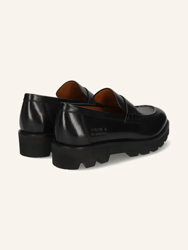 MELVIN & HAMILTON Halbschuhe^Leder-Mokassins "Jade 6" in Schwarz