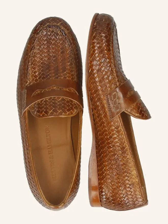 MELVIN & HAMILTON Halbschuhe^Leder-Mokassins "Julietta 7" in Hellbraun