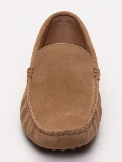 CHARLES & SMITH Halbschuhe^Leder-Mokassins "Lenny" in Hellbraun