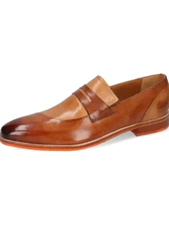 MELVIN & HAMILTON Halbschuhe^Leder-Mokassins "Leonardo 46" in Hellbraun