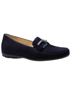 HASSIA Halbschuhe^Leder-Mokassins "Pescara" in Dunkelblau