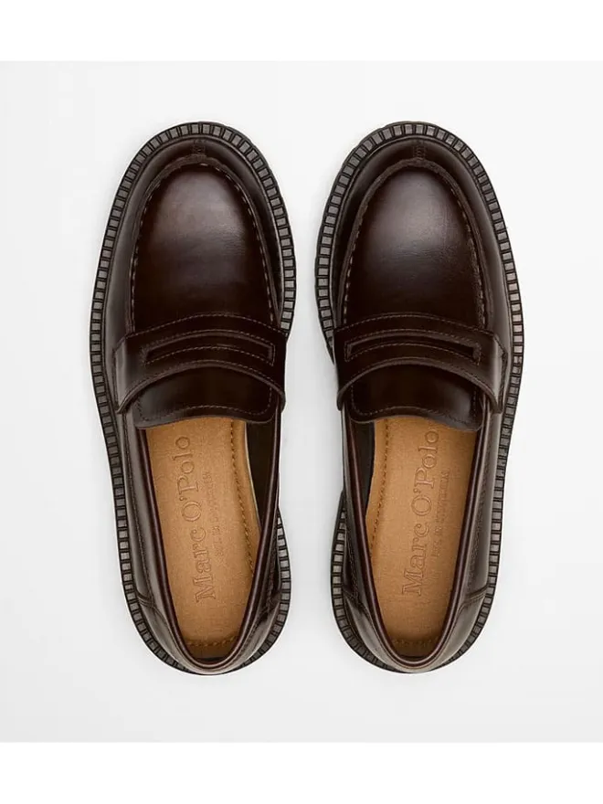 Leder-Mokassins "Phia" in Braun>Marc O'Polo Shoes Best