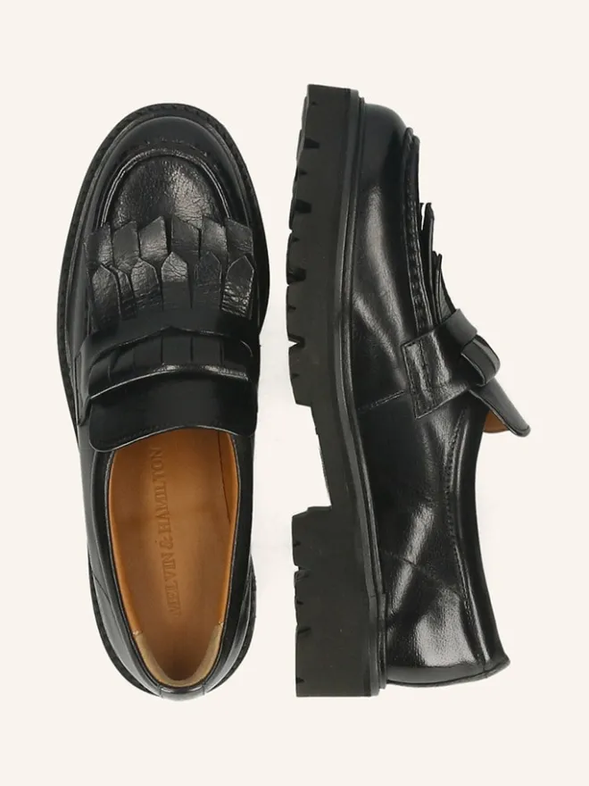 MELVIN & HAMILTON Halbschuhe^Leder-Mokassins "Regine 29" in Schwarz