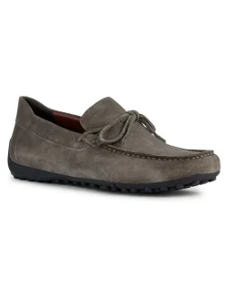 Geox Halbschuhe^Leder-Mokassins "Snake" in Braun