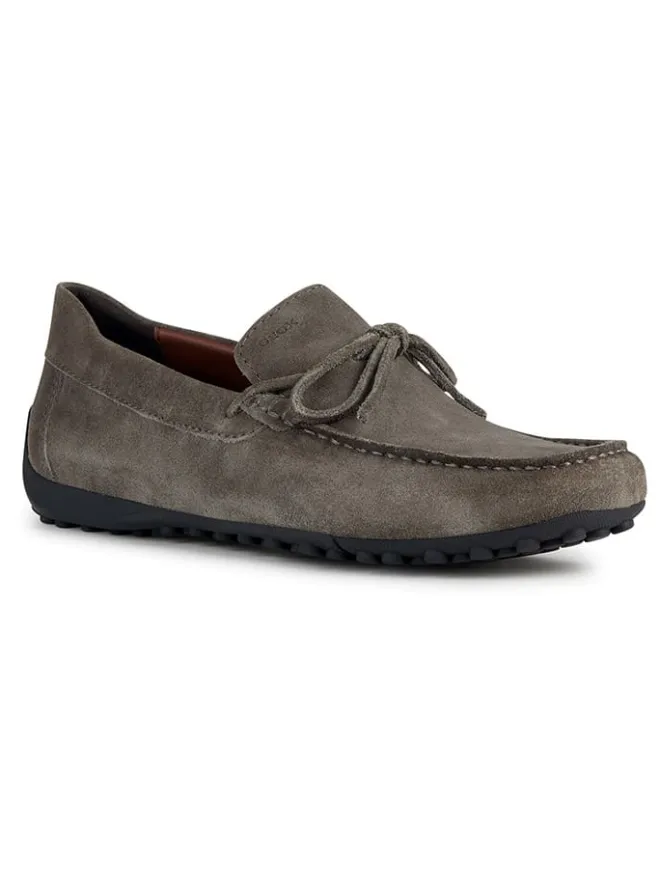 Geox Halbschuhe^Leder-Mokassins "Snake" in Braun