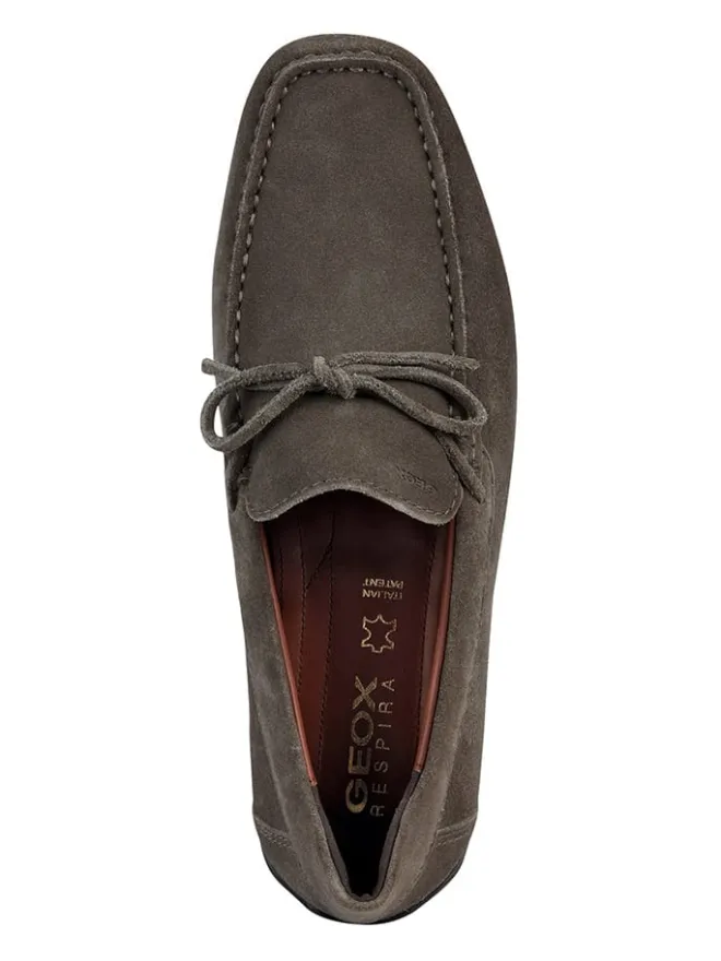 Geox Halbschuhe^Leder-Mokassins "Snake" in Braun
