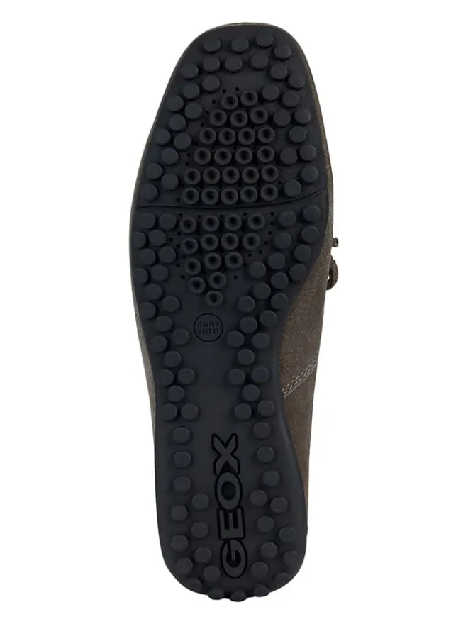 Geox Halbschuhe^Leder-Mokassins "Snake" in Braun