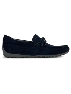 Geox Halbschuhe^Leder-Mokassins "Snake" in Dunkelblau