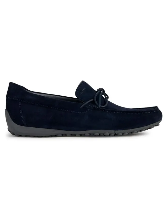 Geox Halbschuhe^Leder-Mokassins "Snake" in Dunkelblau