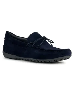 Geox Halbschuhe^Leder-Mokassins "Snake" in Dunkelblau