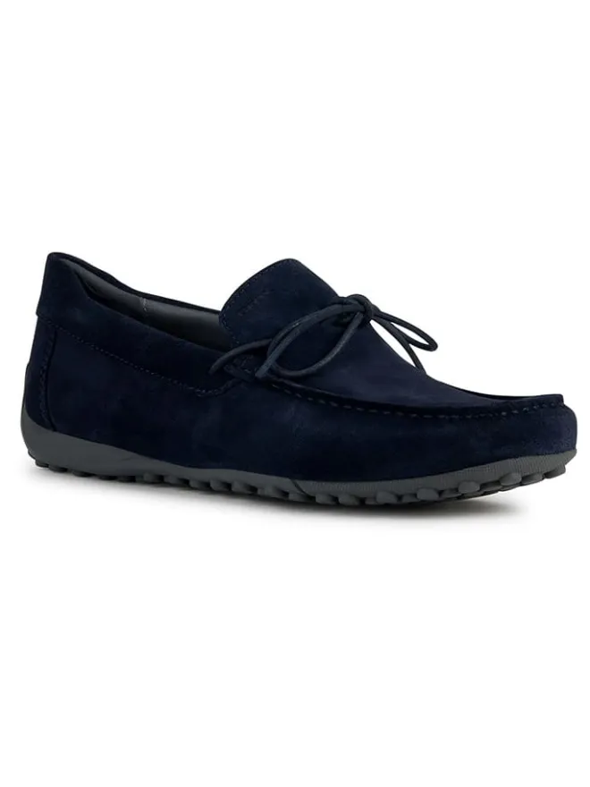 Geox Halbschuhe^Leder-Mokassins "Snake" in Dunkelblau