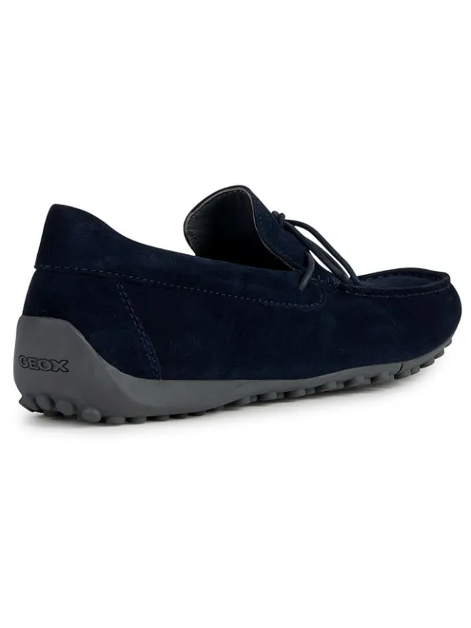 Geox Halbschuhe^Leder-Mokassins "Snake" in Dunkelblau