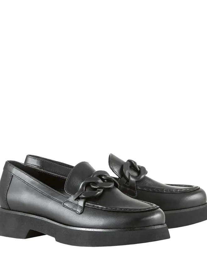 Högl Halbschuhe^Leder-Mokassins "Stacy" in Schwarz