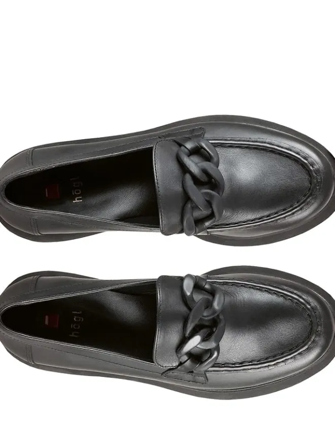 Högl Halbschuhe^Leder-Mokassins "Stacy" in Schwarz