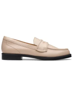 Clarks Halbschuhe^Leder-Mokassins "Straven Edge" in Beige