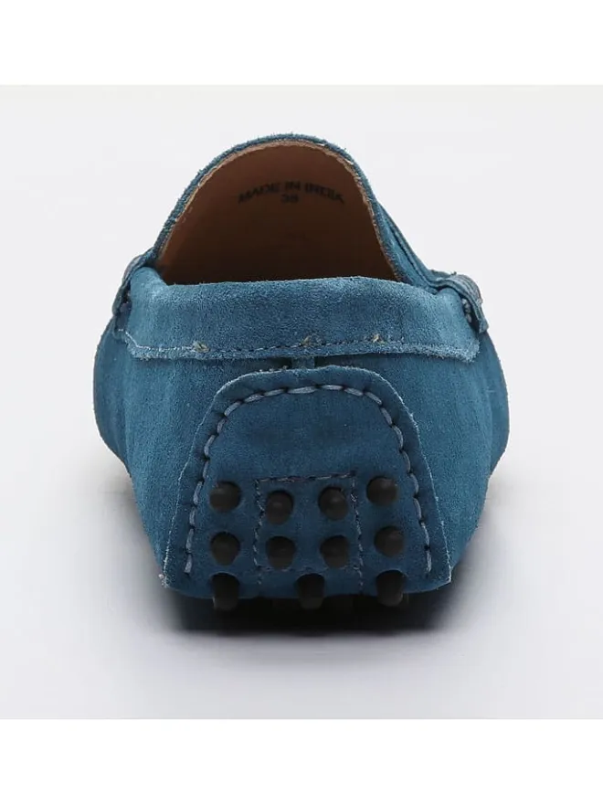 Leder-Mokassins "Thandie" in Blau>CHARLES & SMITH
