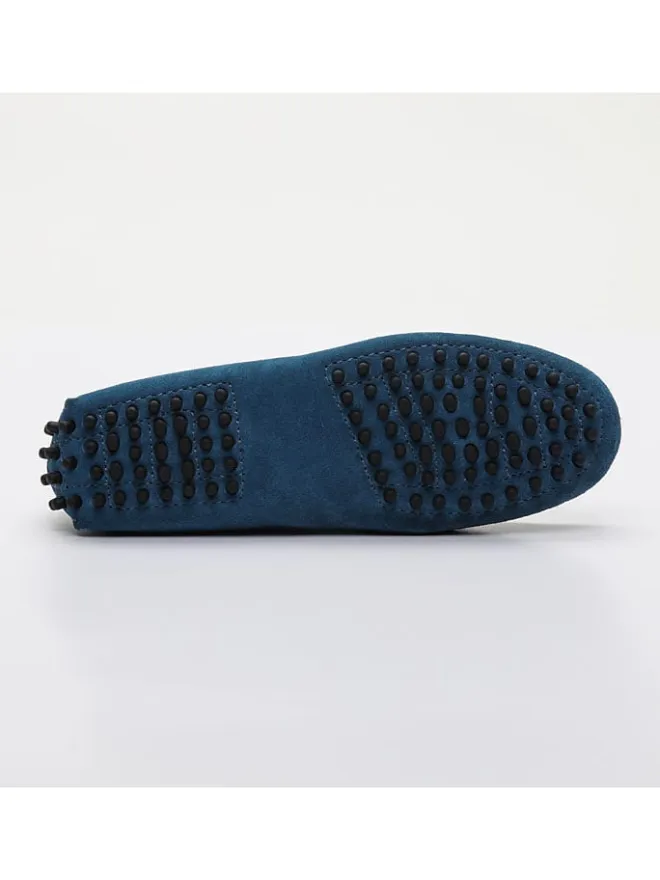 Leder-Mokassins "Thandie" in Blau>CHARLES & SMITH